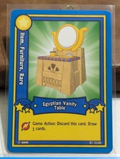Ganz - Webkinz Challenge Trading Card - Item - Egyptian Vanity Table B1-53/80
