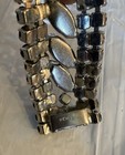 WEISS MCM VTG Black Amethyst White Rhinestone Bracelet Earrings Set Jewelry Mark — photo 7