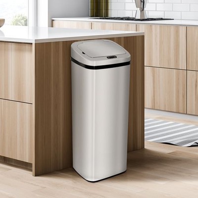 Bewegungsmelder Eimer 50L Automatisch Touchless Küchenabfall Slimline Edelstahl