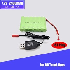 1 Piece 7.2V 2400mAh Ni-MH AA JST Rechargeable Battery Pack  USB Charger Cable