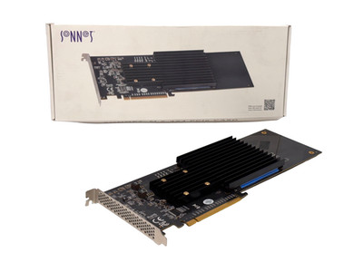 Sonnet M.2 4x4 Silent PCIe 3.0 x16 NVMe SSD Card FUS-SSD-4X4-E3S