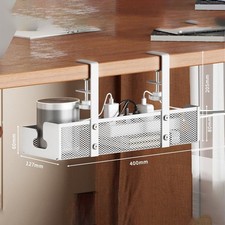 Package Content Cable Management Tray Desk White Edge No Drill Installation