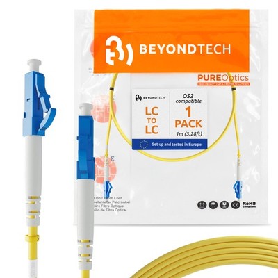 1m (3.28ft) LC to LC Fiber Patch Cable   UPC Single-Mode Simplex Fiber Optic ...