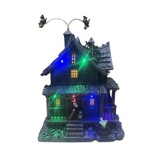Haunted Hill Farm LED Haunted House with Flying Witches Halloween Decoration, 36