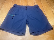 REI Trailmade Shorts Mens Medium Hiking Hike Outdoors Zip Pocket UPF 50 Blue 8  
