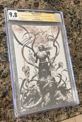 King In Black 2: CGC 9.8 Opena Virgin Sketch - SS Opena, Stegman, & Cates