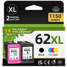 62 XL 62XL Ink Cartridges for HP Envy 7645 7640 5644 5540 OfficeJet 200 5740 Lot
