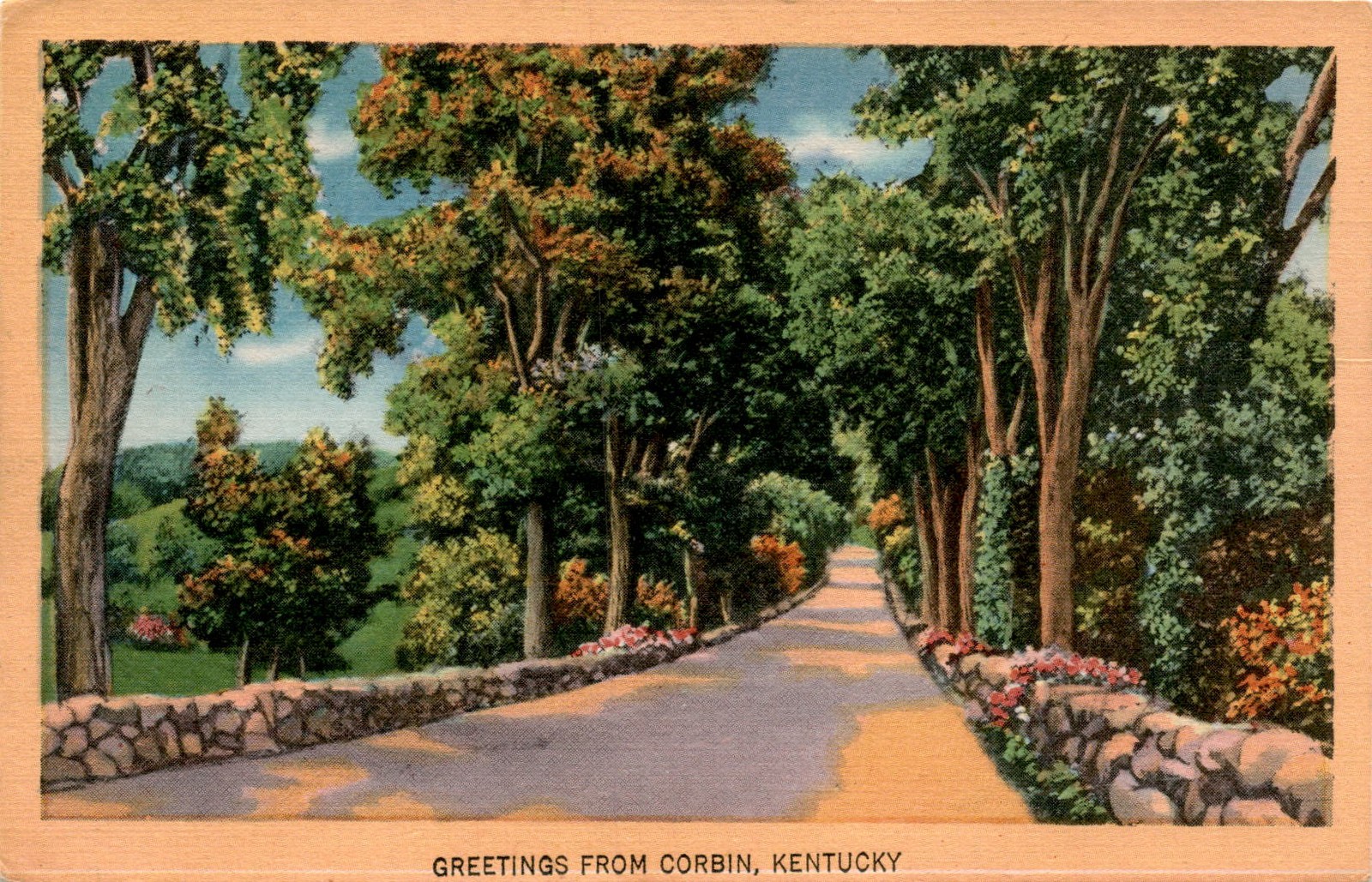 Corbin, Kentucky, Tichnor Quality Views, Tichnor Bros. Inc., Boston, Postcard