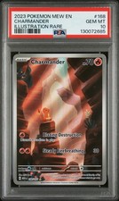2023 POKEMON MEW EN-151 ILLUSTRATION RARE #168 CHARMANDER PSA 10