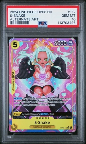 2024 ONE PIECE OP08-TWO LEGENDS ALTERNATE ART #112 S-SNAKE PSA 10