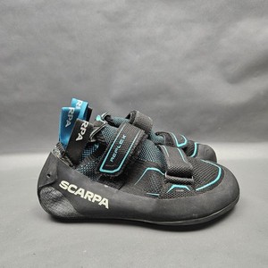 SCARPA Reflex V Climbing Shoes Womens 7.5 Black Blue Vision Rubber Bouldering