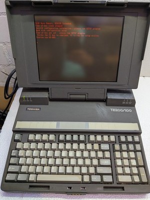 Toshiba T5200/100 Vintage Laptop 386 MS-DOS PA8052E   Sammler Retro 1989