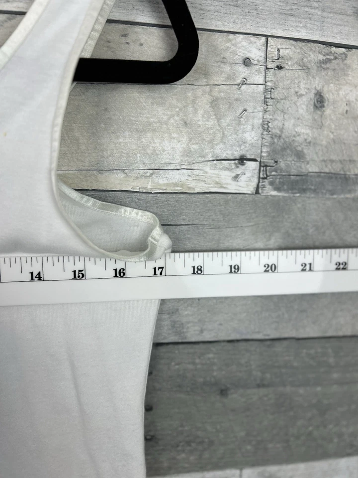 Lord & Taylor VTG Large Pima Cotton Sleeveless Blouse With Lace - Image 4 of 4