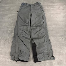 REI Snow Pants Boys Size M 10-12 Gray Insulated Ski Snowboard Winter Trousers