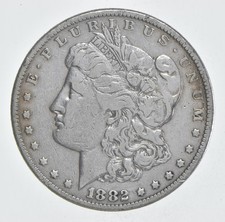 Early - 1882 Morgan Silver Dollar - 90% US Coin *591