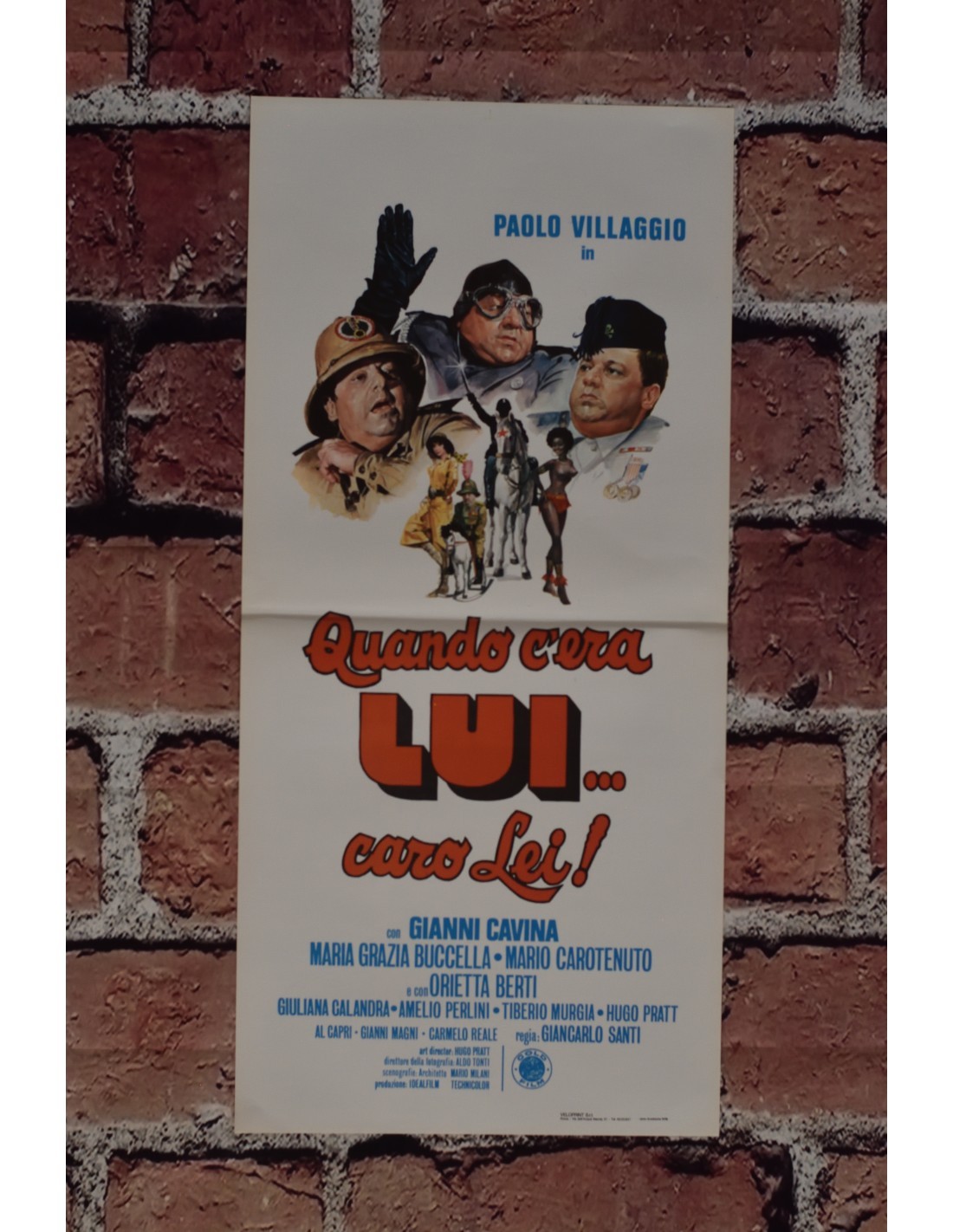 Locandina originale film Quando c'era lui... caro lei! (1978) - Regia di Giancarlo Santi