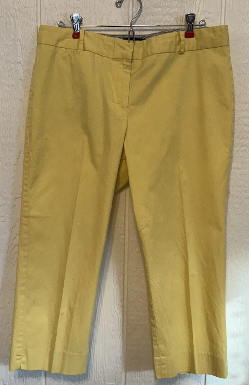 Talbots Petites Signature Yellow Capris Pants Women’s 12P Spring Summer Casual