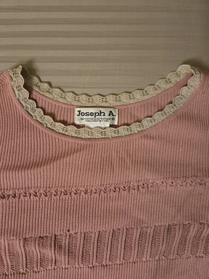 Blusa Mujer "Joseph A" Rosa Tejido Algodón Talla XL Foto 4 de 4