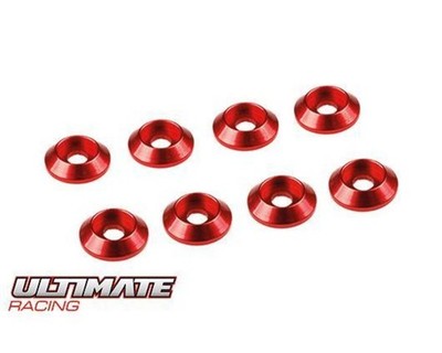 Ultimate Racing Alu Cap Head Washer 3mm rot UR1521-R 