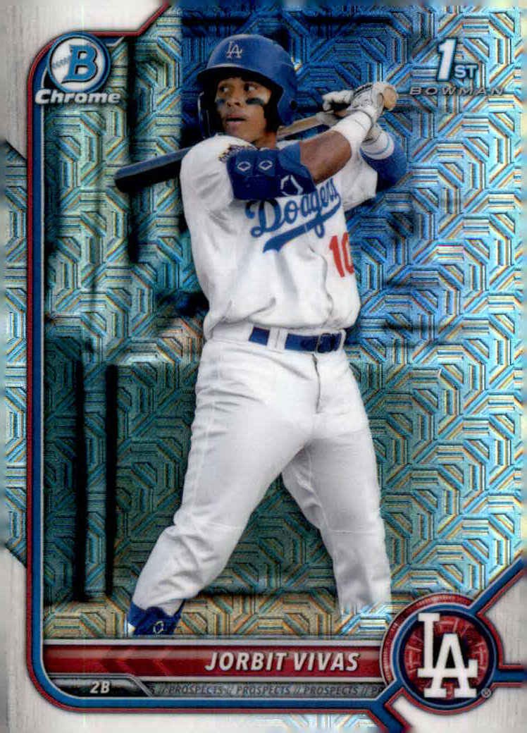 Jorbit Vivas 2022 Bowman Chrome Prospects Mojo Refractors