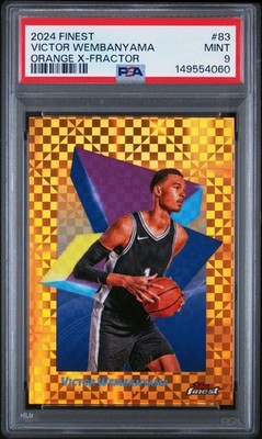 PSA 2024 Topps Finest Orange X-Fractor Holo Refractor #83 Victor Wembanyama /250