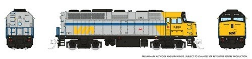 N Rapido 580010 F40PH-2D (DC/Silent): VIA Rail - Esquema original: #6403 "1986+" | Condition: New