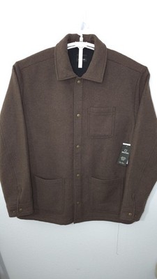 NWT Brixton Shop Chore Coat Mens XXL Brown Wool Button Snap Jacket