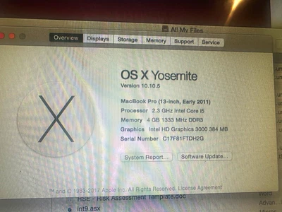 Apple MacBook Pro 13" 2011 · i5 · 4GB · 320GB