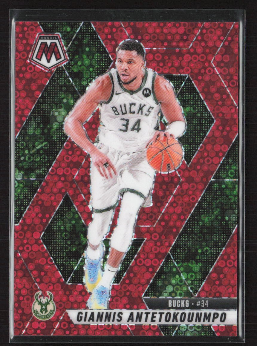 2024-25 Panini Mosaic Fast Break Red Mosaic #13 Giannis Antetokounmpo SN,33/99