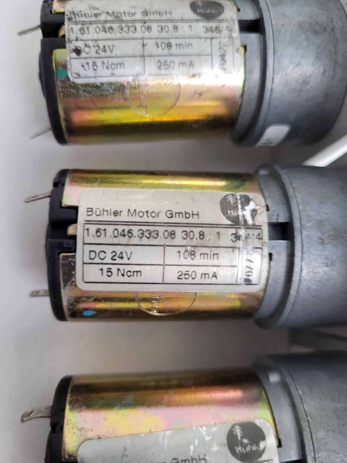 (Lot of 5) 1.61.046.333.08 Buhler DC Gear Motor 24VDC - Next Day Option