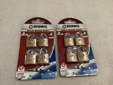 BRINKS TRAVEL LOCKS 2 PACKS 8 LOCKS NEW SOLID BRASS BODY