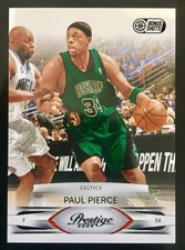 2009 Prestige #6 Paul Pierce Bonus Shots Black 6/10 Celtics HOF