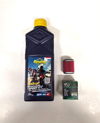 PUTOLINE OFF ROAD 4 10w40 ENGINE OIL 1 Litre + HF140 YAMAHA YZF250 2014 - 2024