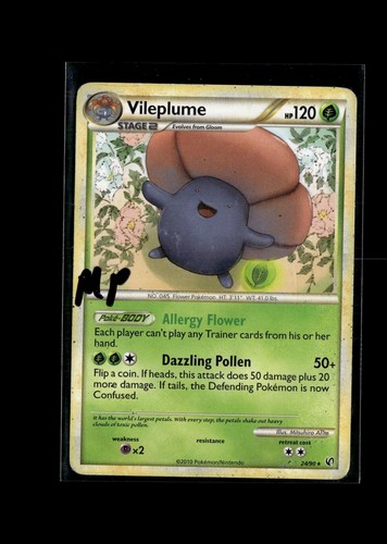 Vileplume 24/90 Rare HGSS Undaunted Pokemon Moderately Played