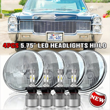 4pcs 5.75 5-34 Round Led Hi-lo Beam Headlights For Cadillac Calais 1965-1974