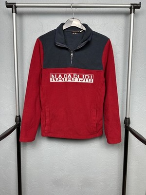 Napapijri Mens Big Logo Hoodie Fleece Jacket Size S