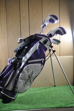 RH PowerBilt GIRLS Driver,Hybrid,7i,PW,Putter & Bag #379