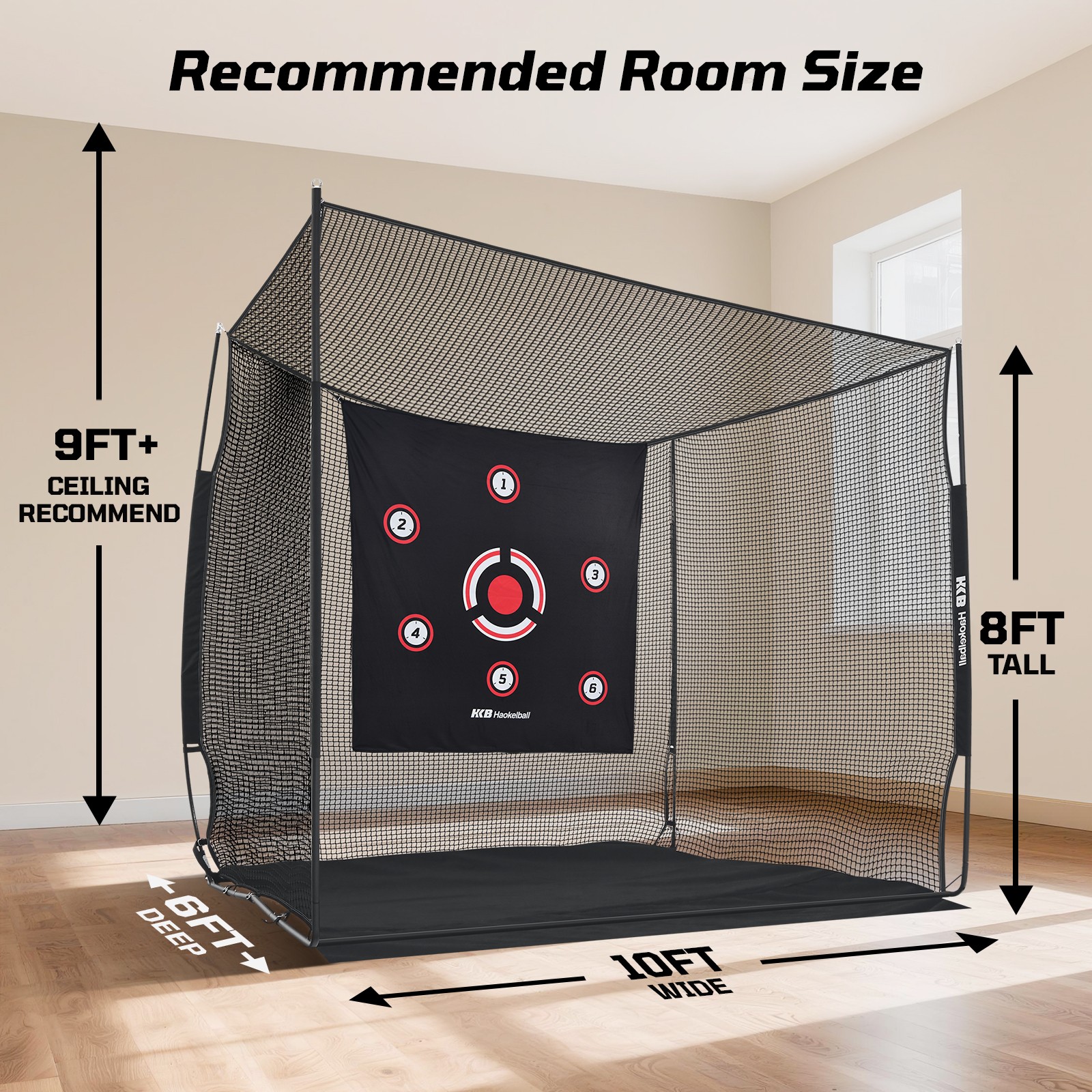Hitting Nets For Backyard Indoor W/target Cloth Carry Bag