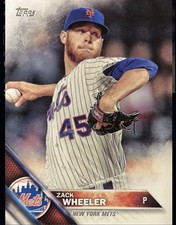 Topps Zack Wheeler New York Mets MLB Baseball Trading Card 2016 #529 Base Set