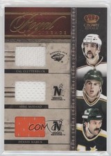 2011 Crown Royale Royal Lineage Memorabilia Cal Clutterbuck Mike Modano HOF 0i1q