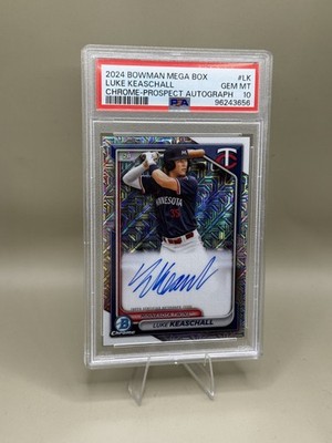 2024 Bowman Mega Box LUKE KEASCHALL Prospect Autograph PSA 10   #LK HOT!!!