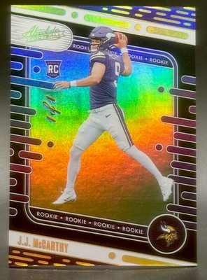 J.J. McCarthy 2024 Panini Absolute #110 Spectrum Black 1/1 Rookies RC Vikings
