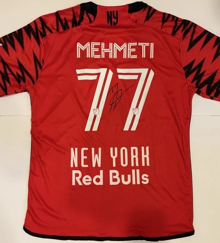 Adri Mehmeti Autographed/Signed New York Red Bulls Jersey #77 MLS Exact Proof!