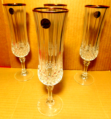 lead crystal (26%)グラス ペアー ユーゴスラビア製 Cristal D'Arques~France Genuine Lead Crystal Garanti Plus De 24