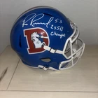 Bill Romanowski Signed Broncos Full Size Helmet Inscribed 2x Sb Champs Rep