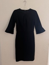 J.Crew Women’s Bell Sleeve Black Pints Sheath Dress Size 2Tall