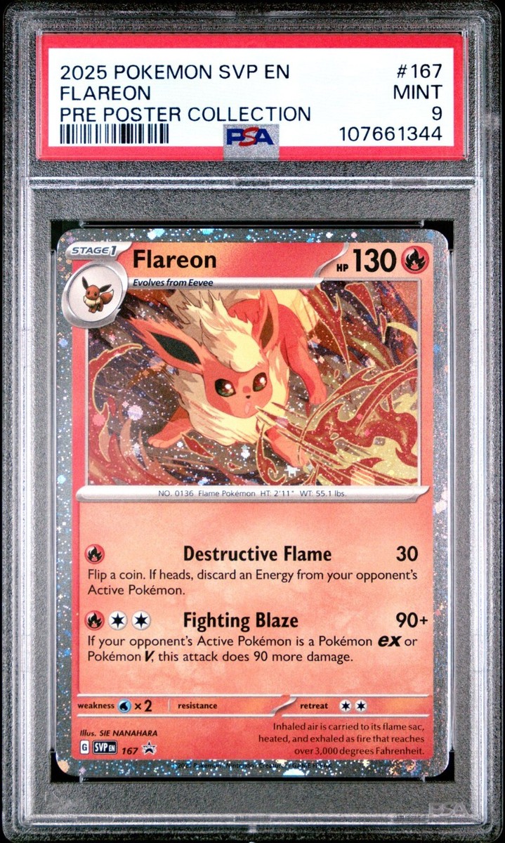 2025 POKEMON SVP EN-SV BLACK STAR PROMO 167 FLAREON PSA 9 | eBay