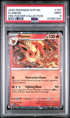 2025 POKEMON SVP EN-SV BLACK STAR PROMO 167 FLAREON PSA 9 | eBay