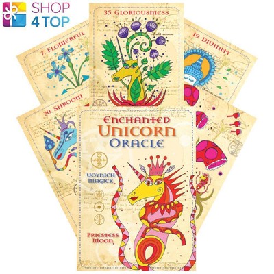 ENCHANTED UNICORN ORAKEL KARTEN DECK ROCKPOOL PUBLISHING VOYNICH MAGICK MOON NEU
