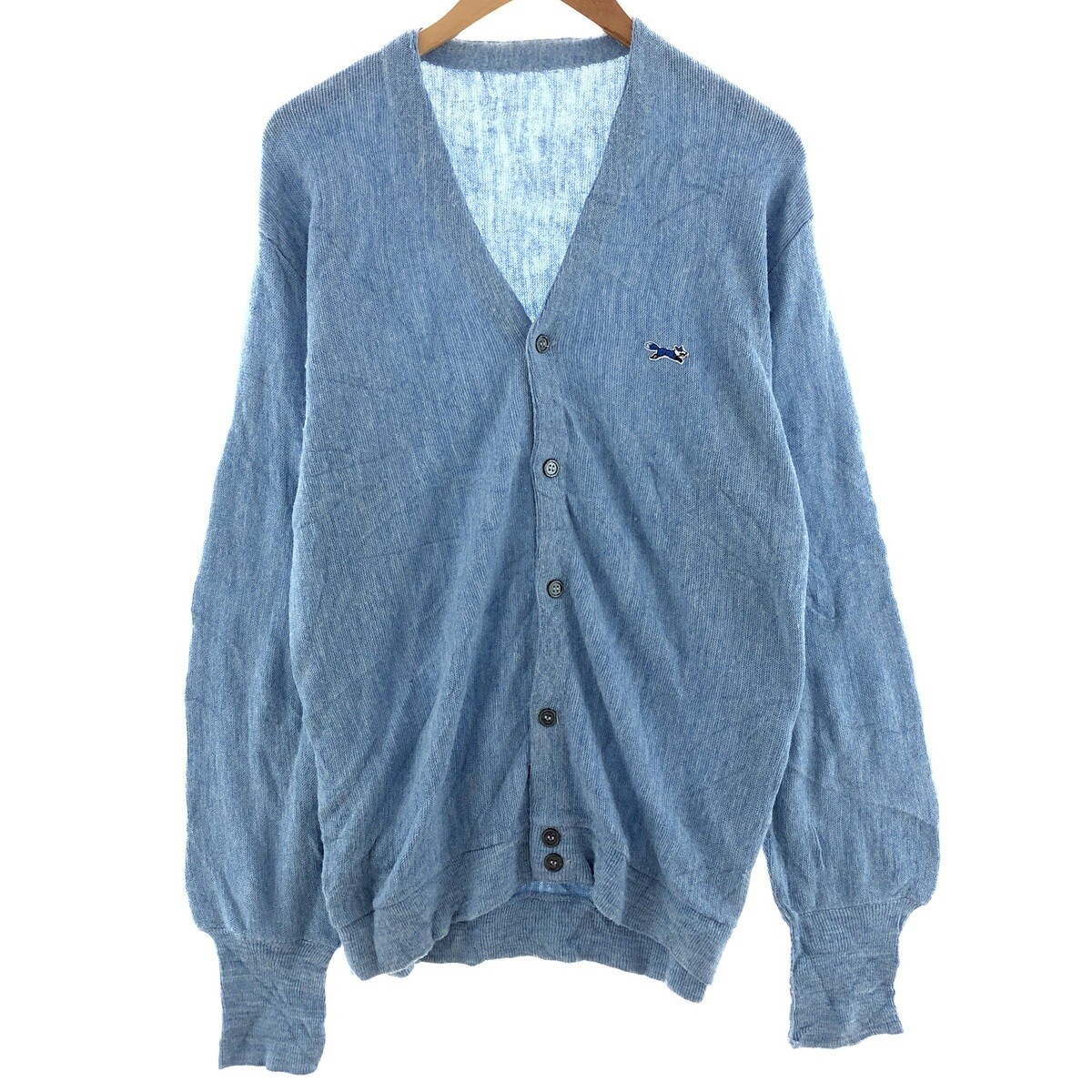 トップス 70s acrylic cardigan 70'S acrylic knit cardigan, made in USA, men's XL size